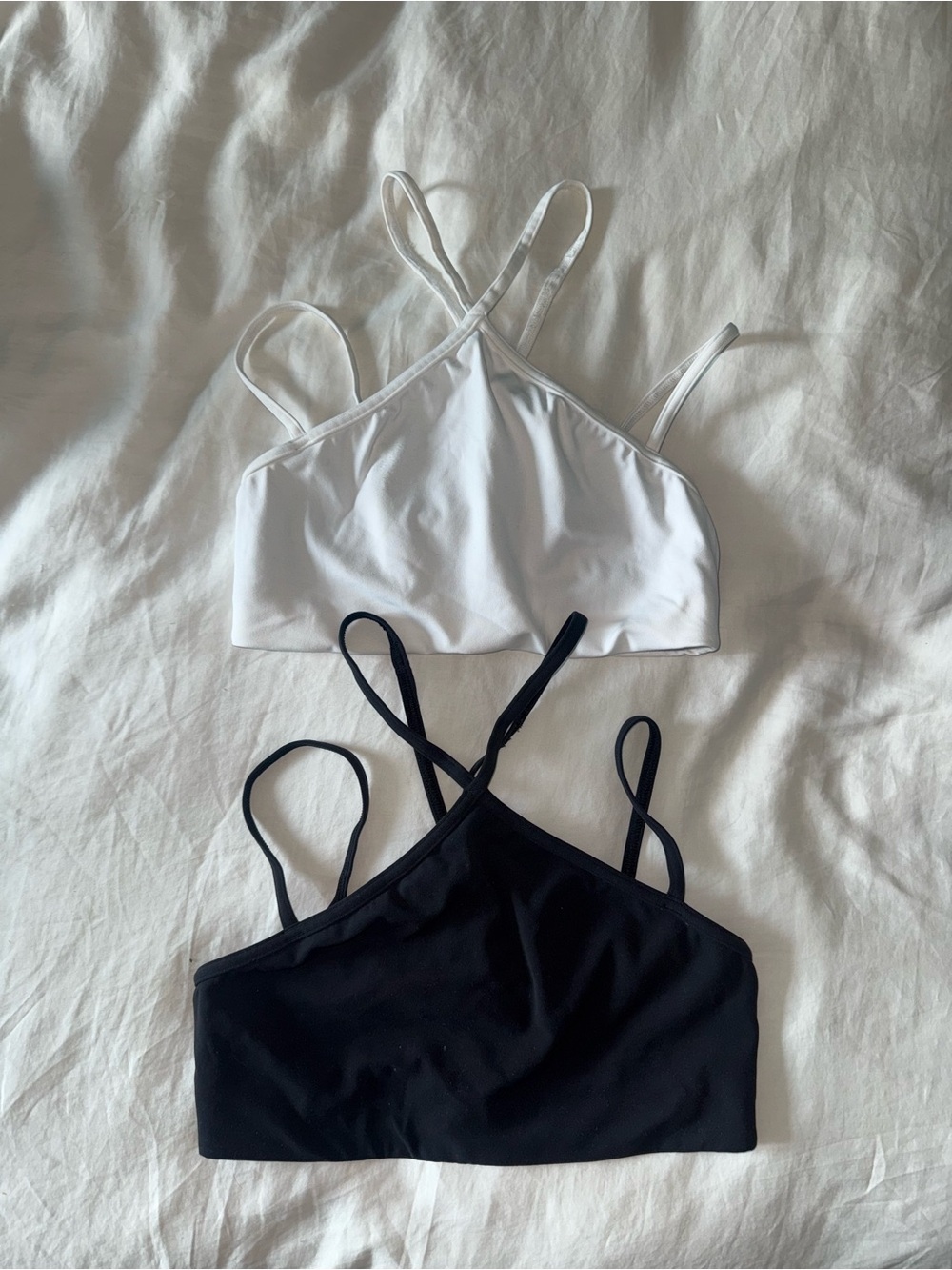Lulu lemon — Black and White Strappy Bralette Set